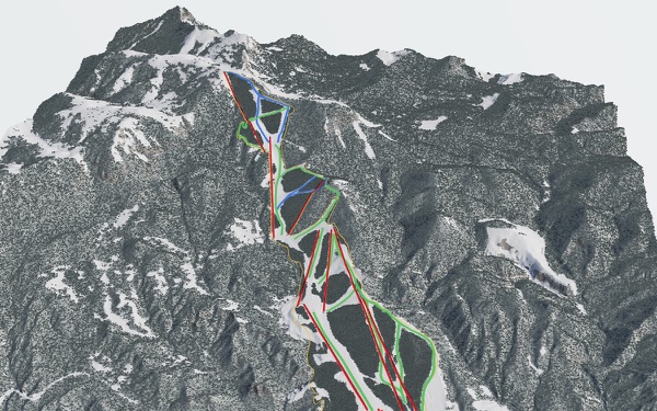 Aizu Kogen Takatsue Ski Resort 3D trail map
