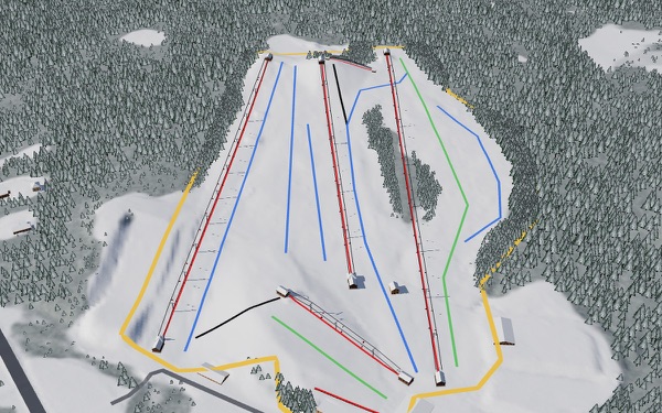 Alpine Valley Ski Area 3D trail map