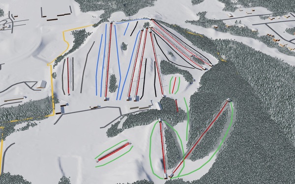 Alpine Valley Ski Area 3D trail map