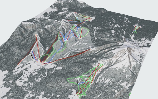 ALTS Bandai Snow Resort 3D trail map
