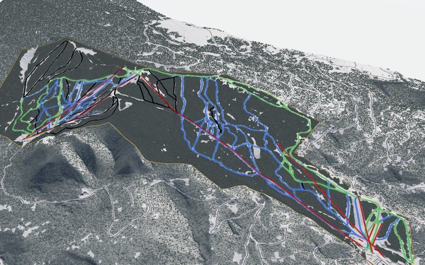 Angel Fire Resort 3D trail map