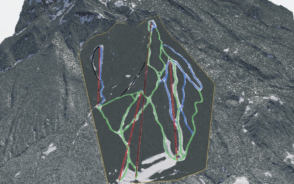 Aomori Spring Ski Resort 3D trail map