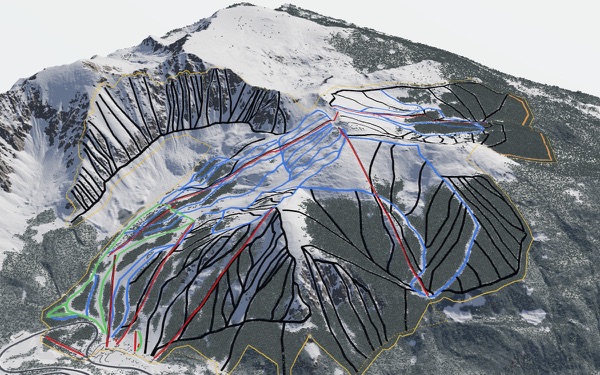 Arapahoe Basin 3D trail map