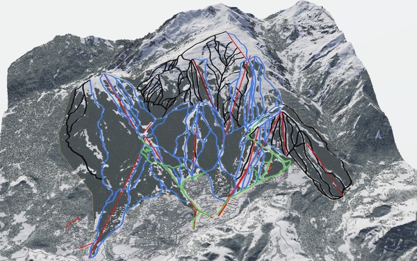 Aspen/Snowmass 3D trail map