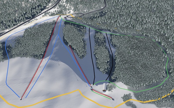 Badger Mountain Ski Area 3D trail map
