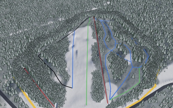 Baie des Sables 3D trail map