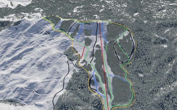 Bald Mountain Ski Area 3D trail map