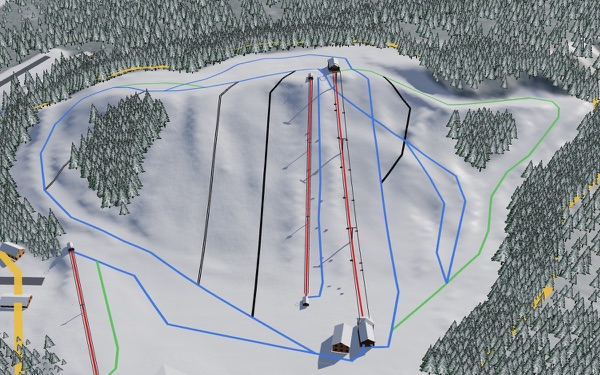 Batawa Ski Hill 3D trail map