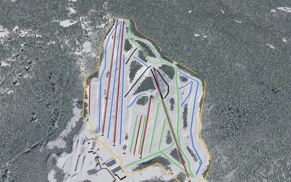 Bear Creek Ski and Recreation Area 3D trail map