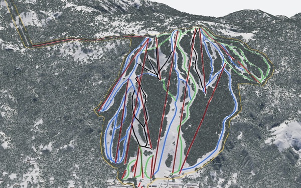 Bear Mountain 3D trail map