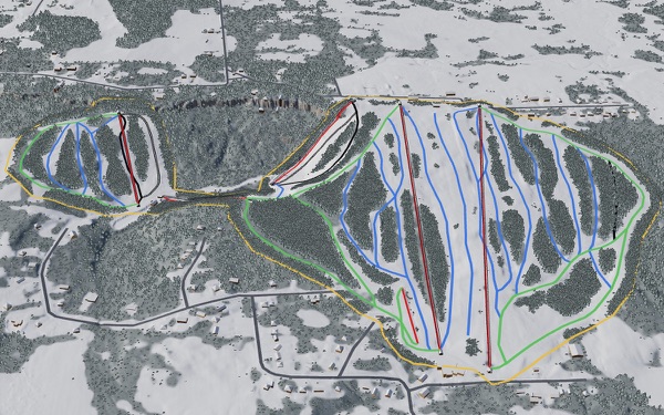 Beaver Valley Ski Club 3D trail map