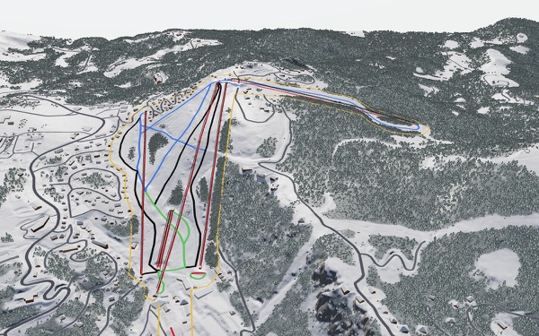 Beech Mountain Ski Resort 3D trail map