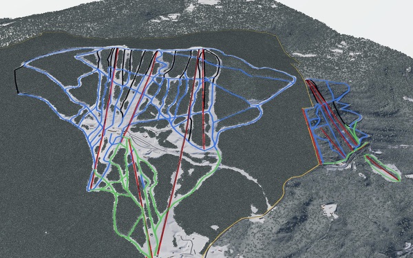 Belleayre Ski Center 3D trail map