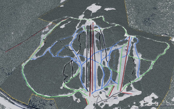 Berkshire East Ski Resort 3D trail map