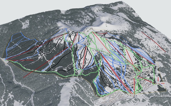 Big White 3D trail map