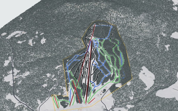 Black Mountain Ski Area 3D trail map