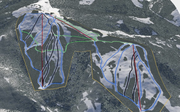 Blacktail Mountain Ski Area 3D trail map