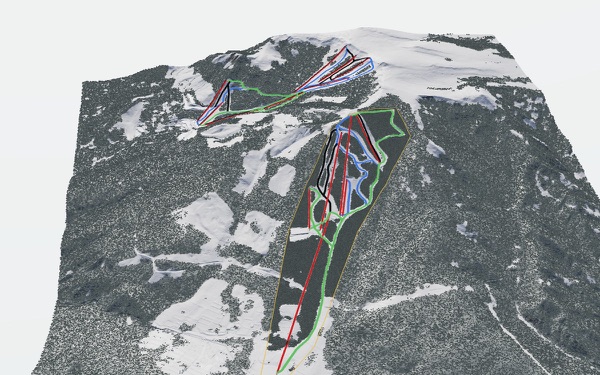 Blanche-Takayama Ski Resort 3D trail map
