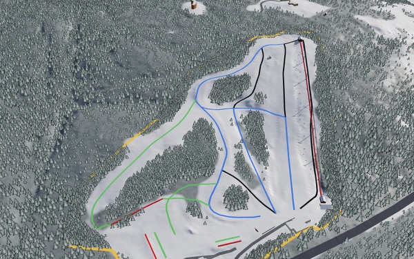 Blue Hills Ski Area 3D trail map