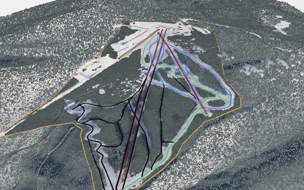 Blue Knob 3D trail map