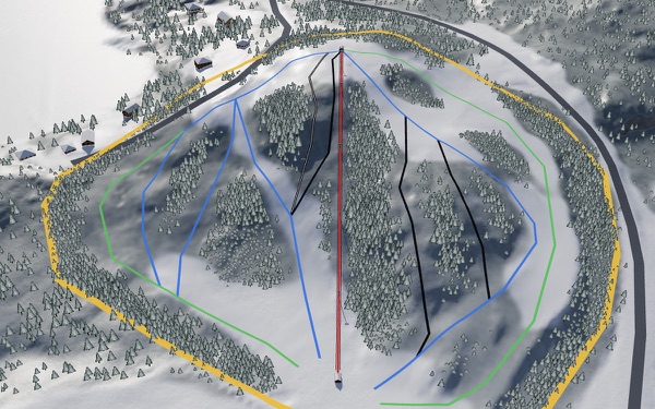 Boogie Mountain 3D trail map