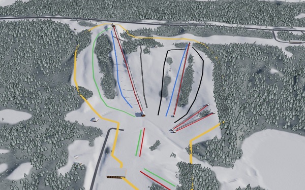 Bottineau Winter Park 3D trail map