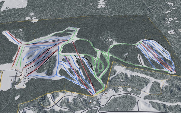 Boyne Highlands 3D trail map