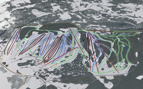Boyne Mountain 3D trail map