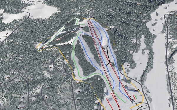 Bryce resort 3D trail map