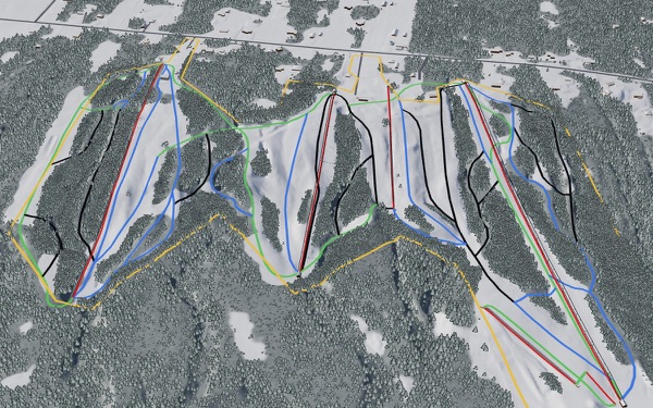Buffalo Ski Club 3D trail map