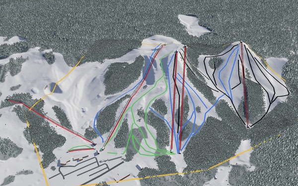 Caberfae Peaks Ski & Golf Resort 3D trail map