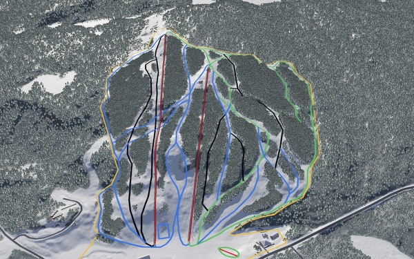 Calabogie Peaks 3D trail map