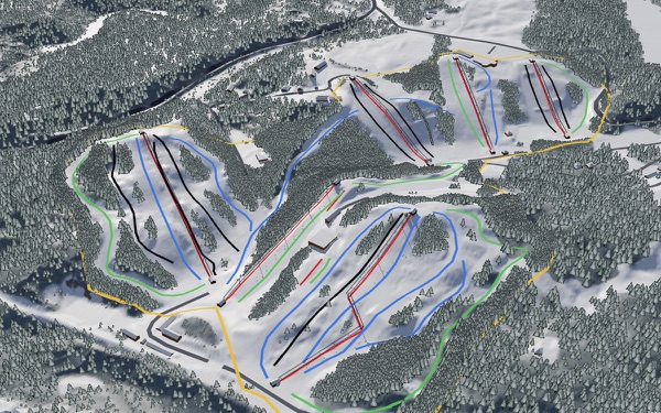 Caledon Ski Club 3D trail map
