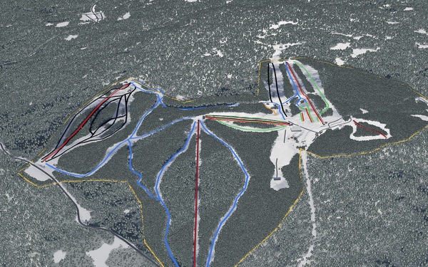 Camp Fortune 3D trail map
