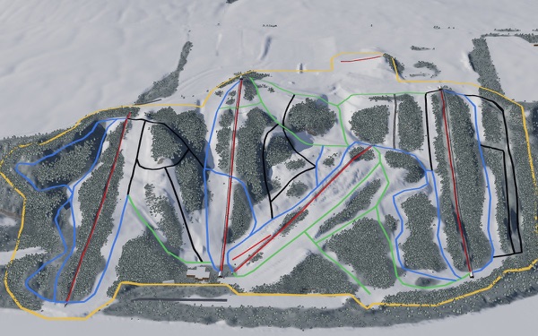 Canyon Ski Resort (Ski Red Deer) 3D trail map