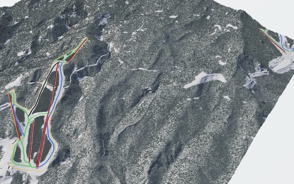 シャトレーゼスキーバレー小海, Chateraise Ski Valley Koumi 3D trail map