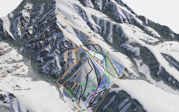 Cherry Peak Resort 3D trail map