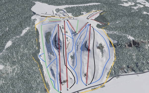 Chestnut Mountain 3D trail map