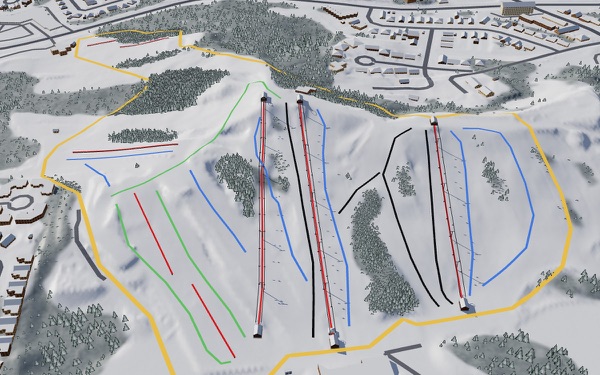 Chicopee Ski Club 3D trail map