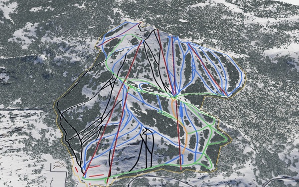 China Peak 3D trail map
