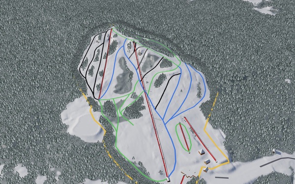 Christie Mountain 3D trail map