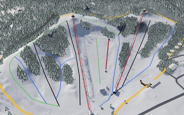 Christmas Mountain 3D trail map