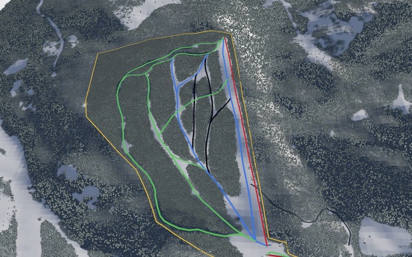 Clearwater Ski Hill 3D trail map