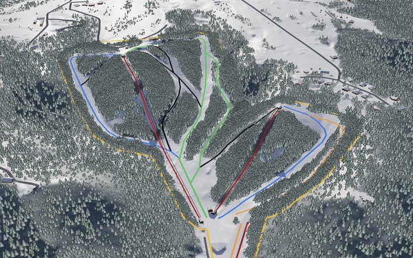 Coffee Mill Ski & Snowboard Resort 3D trail map