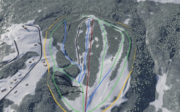 CPA Haute Gaspesie 3D trail map