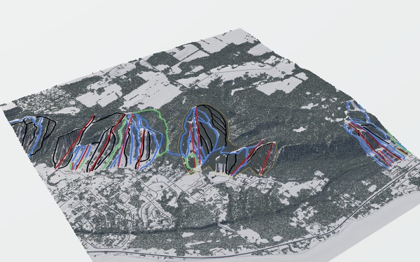 Craigleith Ski Club 3D trail map
