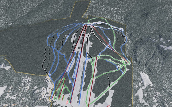 Cranmore Mountain Resort 3D trail map