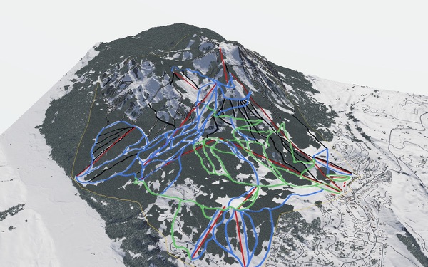 Crested Butte Mountain Resort 3D trail map