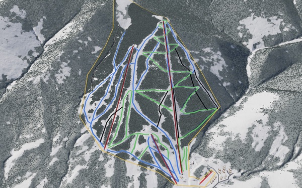 Cuchara Mountain Resort 3D trail map