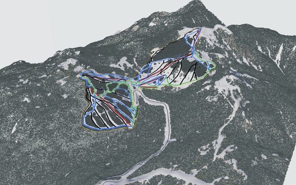 Cypress Mountain Ski Area 3D trail map